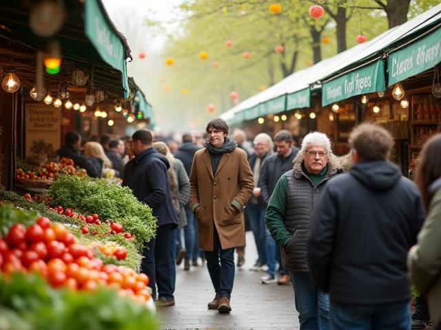Local farmers' market with fresh produce and artisans in York city centre